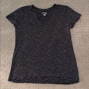 Kids black and white, striped t-shirt
